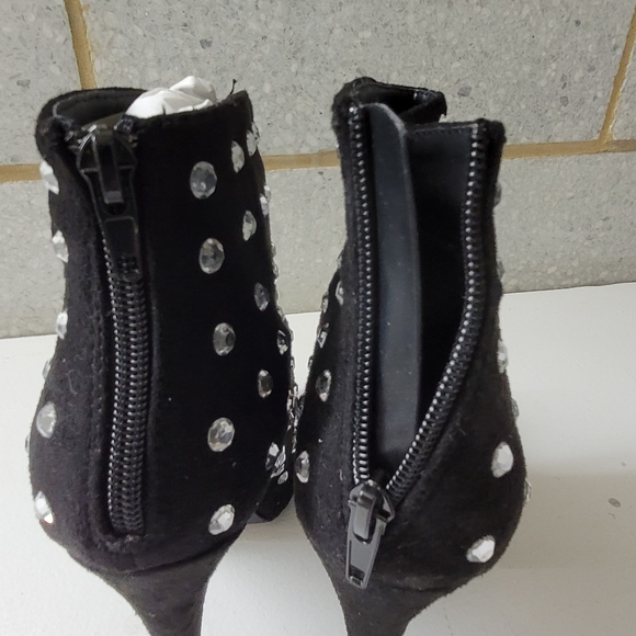 Black, rhinestone hidden platform high heel boot, 7.5 - Picture 11 of 14
